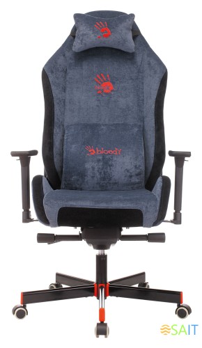 Кресло игровое A4Tech Bloody GC-470 синий с подголов. крестов. металл