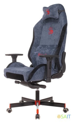 Кресло игровое A4Tech Bloody GC-470 синий с подголов. крестов. металл