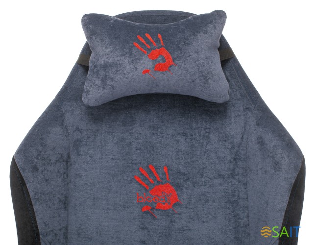 Кресло игровое A4Tech Bloody GC-470 синий с подголов. крестов. металл