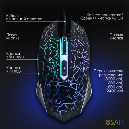 Комплект Оклик HS-HKM100G IMPERIAL (клавиатура, мышь, гарнитура) черный (489352)