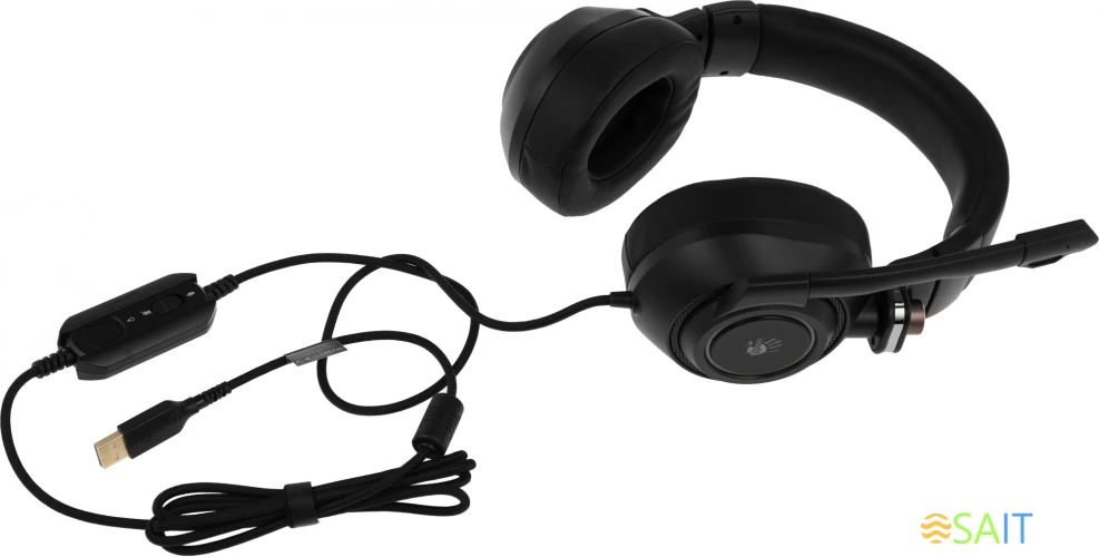 Наушники с микрофоном A4Tech Bloody G580 черный 2м мониторные USB оголовье (G580 USB /BLACK)