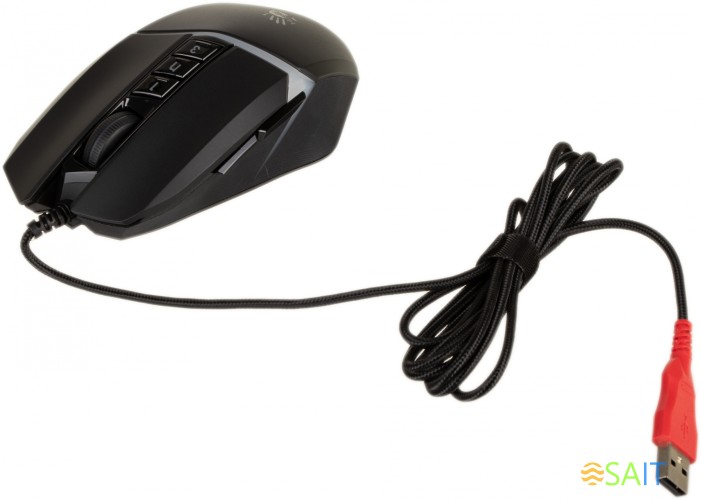 Мышь A4Tech Bloody W60 Max черный оптическая 10000dpi USB 7but (W60 MAX STONE BLACK)