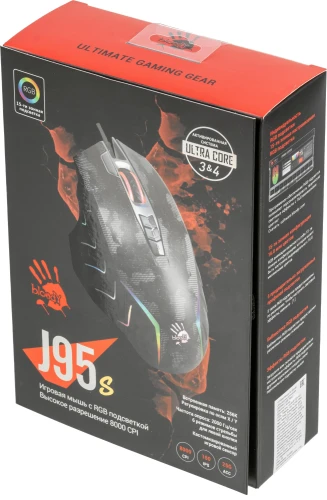 Мышь A4Tech Bloody J95s рисунок оптическая 8000dpi USB 9but (J95S SATELLITE ACTIVATED)