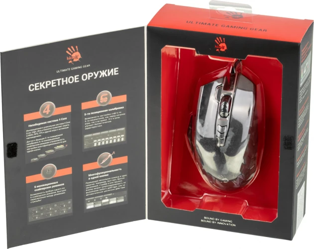 Мышь A4Tech Bloody J95s рисунок оптическая 8000dpi USB 9but (J95S SATELLITE ACTIVATED)