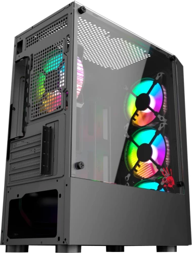 Корпус Bloody BD-CC102F черный без БП mATX 4x120mm 2xUSB2.0 1xUSB3.0 audio bott PSU