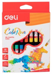 Масляная пастель Deli ColoRun EC20210 18цв. картон.кор./европод.