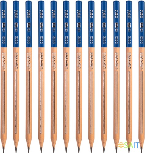 Карандаш ч/г Deli EC002-HB Uspire HB трехгран. липа карт.кор. (12шт)