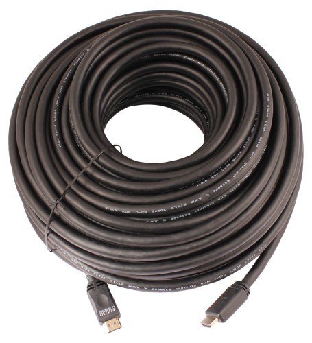 Кабель аудио-видео Lazco WH-111 HDMI (m)/HDMI (m) 35м. позолоч.конт. черный (10879)