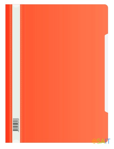 Папка-скоросшиватель Бюрократ Люкс -PSL20RED A4 прозрач.верх.лист пластик красный 0.14/0.18