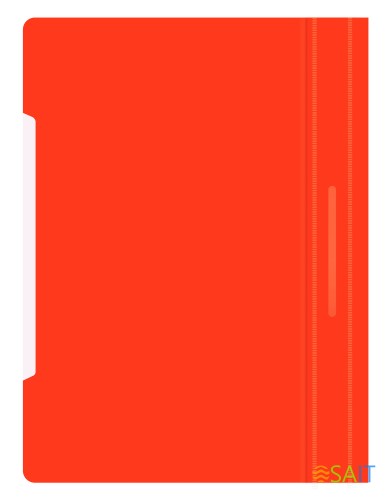 Папка-скоросшиватель Бюрократ Люкс -PSL20RED A4 прозрач.верх.лист пластик красный 0.14/0.18