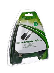 Кабель-адаптер VCOM USB 2.0 Type-AM - USB 2.0 Type-AF 5м