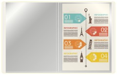 Папка с 20 прозр.вклад. Бюрократ Double Neon DNE07V20YEL A4 пластик 0.7мм желтый