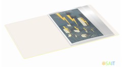 Папка с 20 прозр.вклад. Бюрократ Double Neon DNE07V20YEL A4 пластик 0.7мм желтый