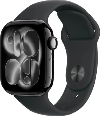 Смарт-часы Apple Watch Series 11 A3331 42мм OLED корп.черный Sport Band рем.черный разм.брасл.:M/L (MEQU4LW/A)