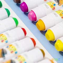 Гелевые мелки Deli EC224-12 Color Kids кругл. 12цв. (12шт) дл.80мм д.15мм