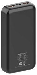 Мобильный аккумулятор Hiper SM20000 20000mAh 12W 2.4A 2xUSB-A/USB-C черный (SM20000 BLACK)
