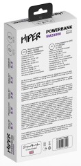 Мобильный аккумулятор Hiper SM20000 20000mAh 12W 2.4A 2xUSB-A/USB-C черный (SM20000 BLACK)