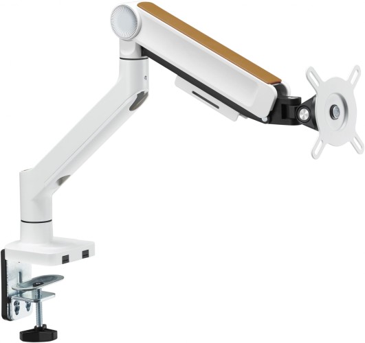 Кронштейн для мониторов Ultramounts UM732W белый/коричневый 17"-32" макс.8кг крепление к столешнице поворот и наклон