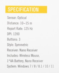 Мышь A4Tech V-Track G3-200NS черный оптическая 1200dpi беспров. USB 3but