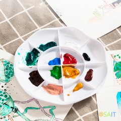 Палитра для смешивания красок Deli 68305 круглая D135мм