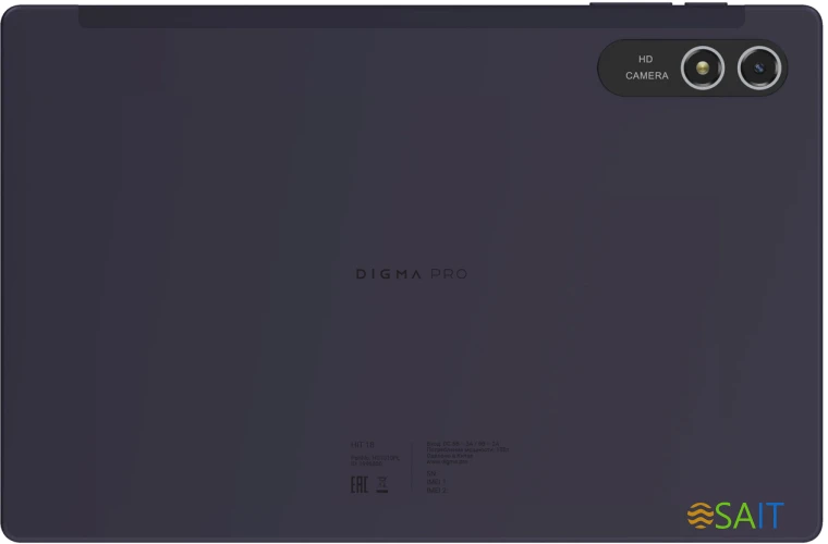 Планшет Digma Pro HIT 18 T606 (1.6) 8C RAM6Gb ROM128Gb 10.5" IPS 1920x1200 4G 2Sim Android 13 фиолетовый 13Mpix 5Mpix BT WiFi microSD 512Gb 7000mAh 5hr