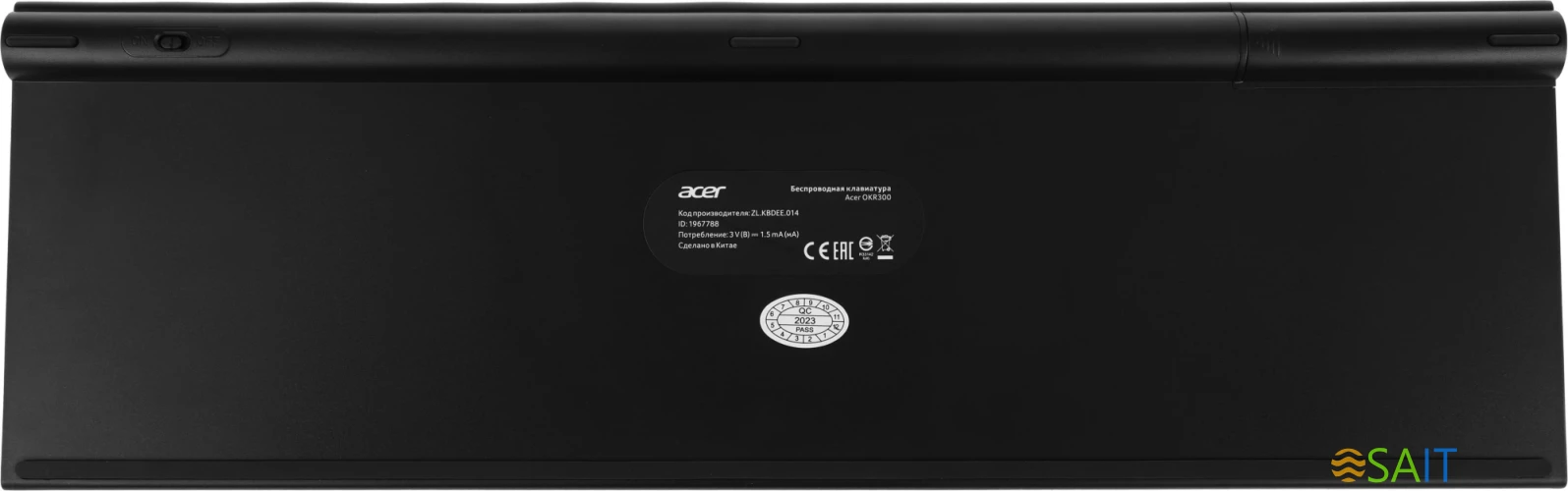 Клавиатура Acer OKR300 черный USB беспроводная Multimedia (ZL.KBDEE.014)