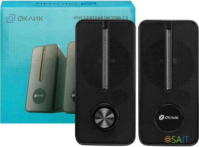 Колонки Оклик OK-120 2.0 черный 6Вт