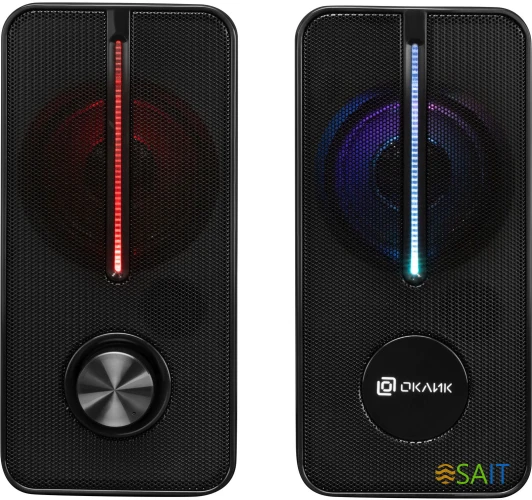 Колонки Оклик OK-120 2.0 черный 6Вт