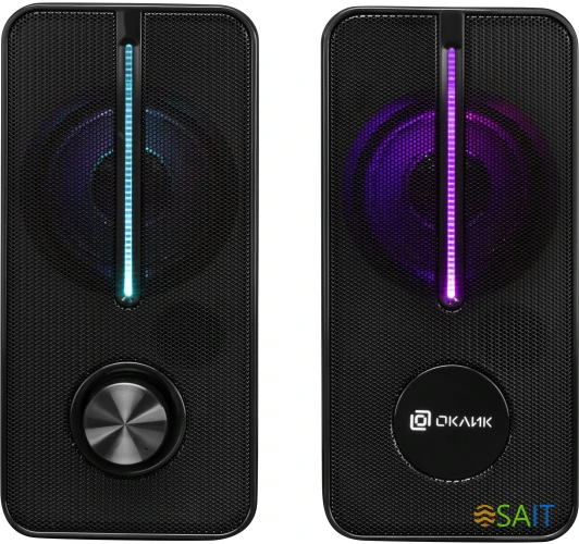 Колонки Оклик OK-120 2.0 черный 6Вт