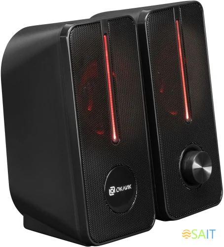 Колонки Оклик OK-120 2.0 черный 6Вт