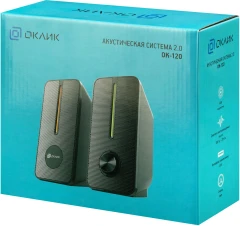 Колонки Оклик OK-120 2.0 черный 6Вт