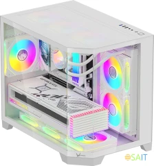 Корпус Formula Crystal Z6M Floe белый без БП mATX 4x120mm 2xUSB3.0 audio bott PSU