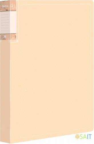 Папка с 20 прозр.вклад. Бюрократ Gems GEM20CREAM A4 пластик 0.7мм торц.карм с бум. встав кремовый жемчуг