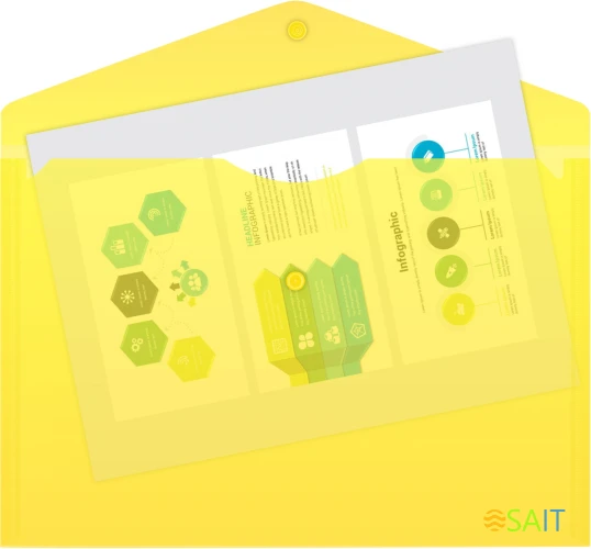 Конверт на кнопке Бюрократ -PK803TYEL A4 пластик 0.15мм желтый