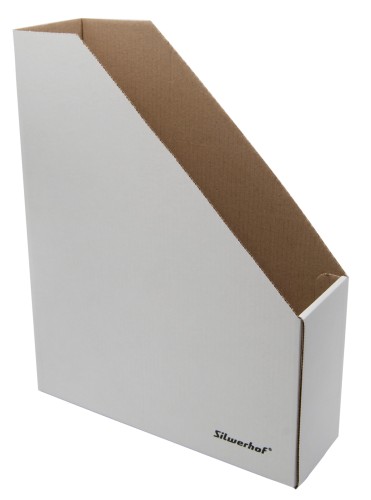 Лоток вертикальный Silwerhof ЛВ-75БЕЛЫЙ микрогофрокартон корешок 75мм A4 325x250x75мм белый