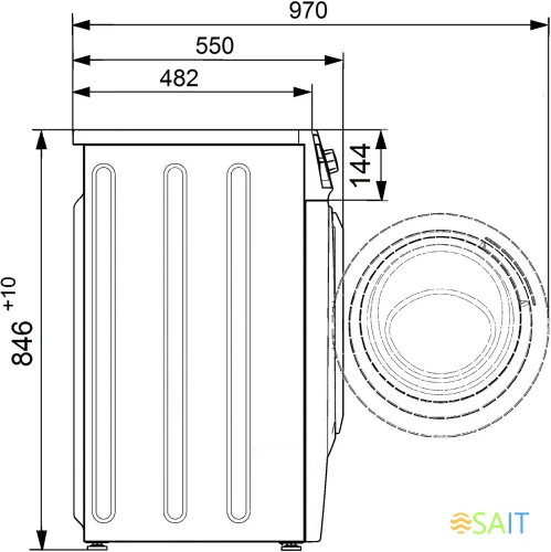 Стиральная машина Атлант 70С1010 класс: A+++ загр.фронтальная макс.:7кг белый