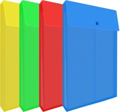 Конверт на кнопке Бюрократ -PK870 A4 вертик. расшир. пластик 0.18мм ассорти