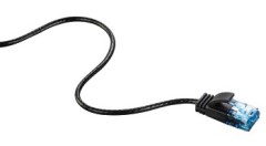 Патч-корд Hama Slim-Flexible UTP 4 пары cat.6 0.75м черный RJ-45 (m)-RJ-45 (m) (00135774)