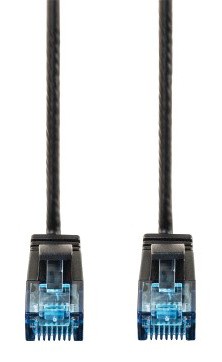 Патч-корд Hama Slim-Flexible UTP 4 пары cat.6 0.75м черный RJ-45 (m)-RJ-45 (m) (00135774)