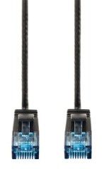 Патч-корд Hama Slim-Flexible UTP 4 пары cat.6 0.75м черный RJ-45 (m)-RJ-45 (m) (00135774)