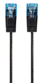 Патч-корд Hama Slim-Flexible UTP 4 пары cat.6 0.75м черный RJ-45 (m)-RJ-45 (m) (00135774)