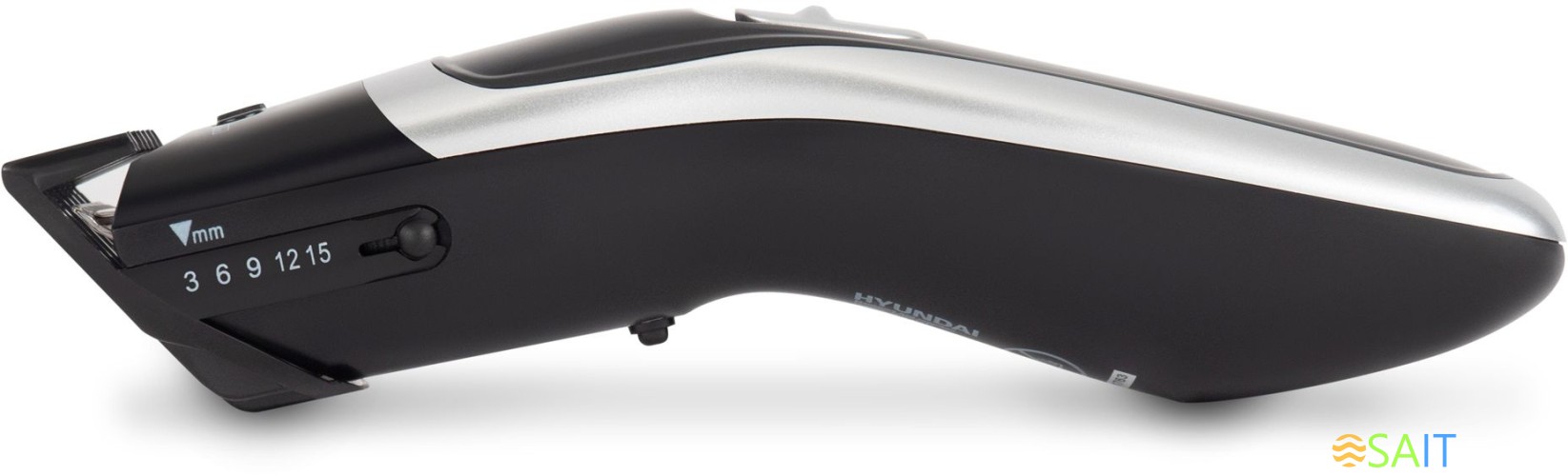 Машинка для стрижки Hyundai H-HC7117 черный 3Вт (насадок в компл:1шт)