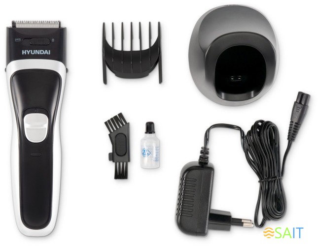 Машинка для стрижки Hyundai H-HC7117 черный 3Вт (насадок в компл:1шт)
