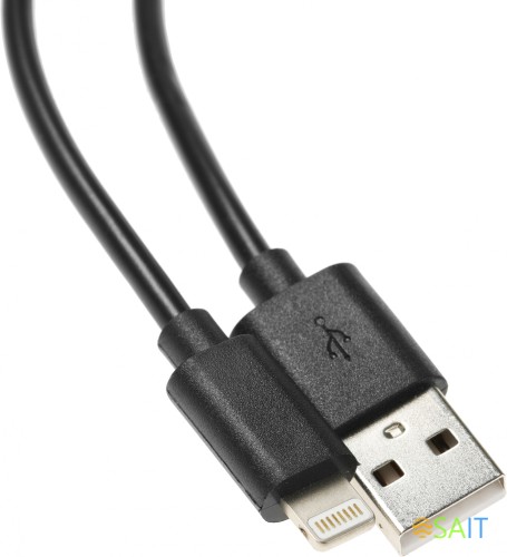 Кабель Buro USB-IP-1.2B2A USB (m)-Lightning (m) 1.2м черный