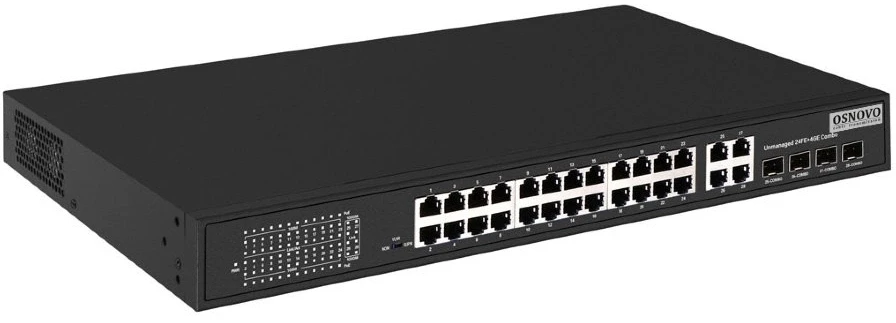 Коммутатор Osnovo SW-62444(400W) 24PoE 400W неуправляемый