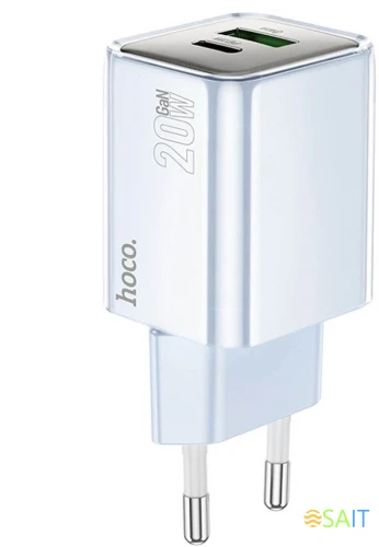 Сетевое зар./устр. Hoco N46 Glorious 20W 3A (PD) синий (35318)