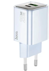 Сетевое зар./устр. Hoco N46 Glorious 20W 3A (PD) синий (35318)
