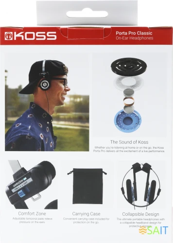 Наушники накладные Koss Porta Pro Classic 1.2м черный проводные оголовье (17101035)