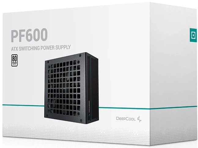Блок питания Deepcool ATX 600W PF600 V2 80 PLUS WHITE (20+4pin) APFC 120mm fan 6xSATA RTL