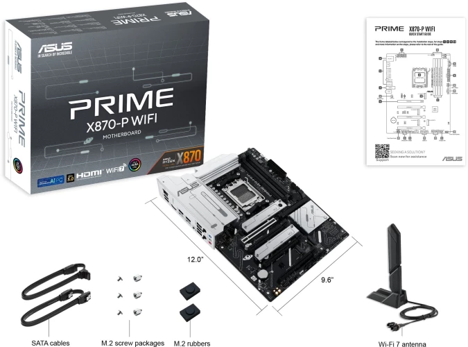 Материнская плата Asus PRIME X870-P WIFI SocketAM5 AMD X870 4xDDR5 ATX AC`97 8ch(7.1) 2.5Gg RAID+HDMI